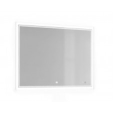 Зеркало Jorno Slide 100 см, Sli.02.92/W, с подсветкой, с часами, белый