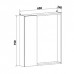 Зеркальный шкаф Руно "Манхэттен" 65"/серый бетон/универсальный/