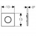 Пневматическая система управления для писсуара GEBERIT Sigma 01 (хром матовый)116.011.46.5