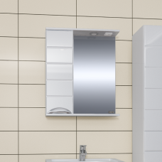 Шкаф зеркальный СанТа Родос-600 левый со светильником