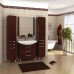 Шкаф-пенал для ванной (колонна) Акватон Ария Н темно-коричневый