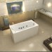 Акриловая ванна Bas Лима 130x70 в комплекте каркас