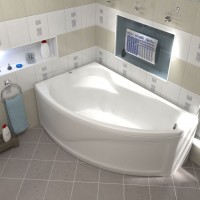 Акриловая ванна Bas Николь 170x104 L в комплекте каркас, фронтальная панель с витрины
